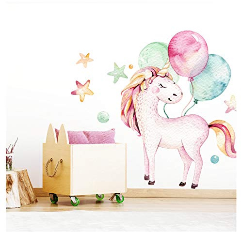 Little Deco Wandtattoo Einhorn & Luftballons DL141