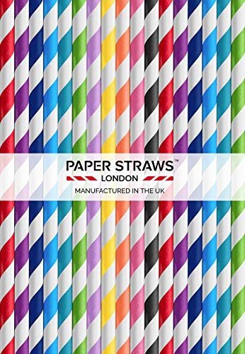 5000 Assorted Colour Paper Straws - Manufactured in The UK to Food Safety Standards.100% Environmental Friendly, Biodegradable and Recyclable. Ideal for Cold and Hot Drinks.