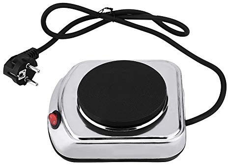Fdit Calentador de café 500 W Quemador de Estufa eléctrica Placa Caliente Mini Taza Calentador de café para Oficina/Uso doméstico (Enchufe de la UE 220-240 V)