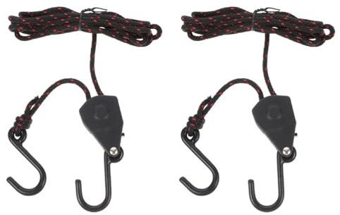 LIOOBO 2 PCS/Set Pulley Ratchet Kajak Bow und Heck Nylon Seilsperre Binde Strap Heavy Duty Rope Hanger