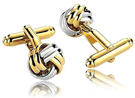 AueDsa Manschettenknöpfe Mit Edelstahl Herren Gold Silber Manschettenknöpf Knoten
