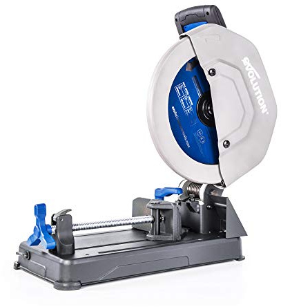 Evolution S355CPSL – Scie à métaux robuste de 35,6 cm avec lame en carbure de 35,6 cm | Scie à sec | Scie à onglet 45° | Scie à hacher pour couper le métal – Précise, puissante, fiable