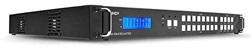 LINDY Matrix Video 8x8 HDMI 18G mit Scaler für Wand Monitor