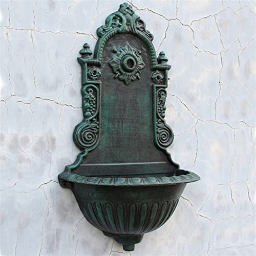 Wandbrunnen Retro-Druckguss-Kunsthandwerk Aluminium-Waschbecken-Waschbecken-Wasserhahn-Home-Inneneinrichtung dekorative Wanddekoration Innenhof-Waschbecken Außenwaschbecken