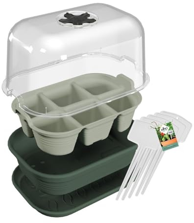 elho Gb Gyo Set S und Pflanzstift - Leaf Green | L 16.5 x B 23.5 x H 17.5 cm | 5 Artikel Enthalten