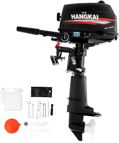 6HP 2-takts-utombordsmotor 4,4 KW fiskebåtmotor, vattenkylning, bensinmotor, 102CC bensin, trollingmotor, båtmotor