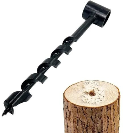 1 Stück Hand-Schlangenbohrer, manueller Schlangenbohrer, 10 mm, 12 mm, 25 mm Durchmesser, Mehrzweck-Hand-Survival-Bohrer, Camping-Survival-Handbohrmaschine for Holzbearbeitung (Color : 12mm)