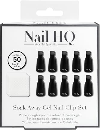 Nail HQ Set di clip per unghie in gel soak away