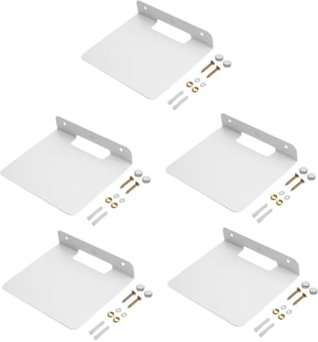 UPKOCH 5pièces Support Mural pour Enceinte Support Étagère Décorative pour Rangement à Couleur Blanche