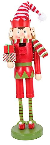 Beatifufu Decorazione Natalizia Legno Di Nutcracker Da Tavolo Ornamentale Per Feste e Occasioni Speciali