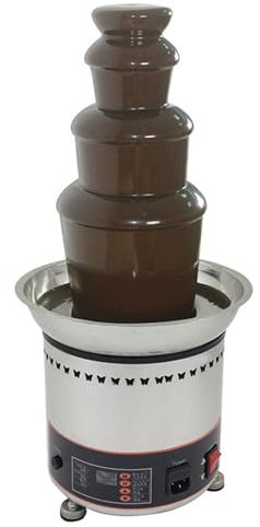 Fuente de chocolate fondue Fuente De Fondue De Chocolate Caliente Eléctrica De 4/5/6/7 Niveles, Máquina De Derretimiento De Cascada De Fondue De Acero Inoxidable For Fiestas, Bodas, Dulces, Frutas, Nu