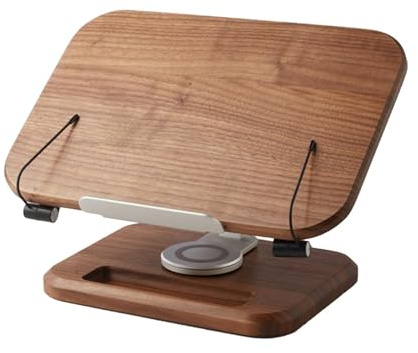 Wpsagek Buchhalter für Lesehände, Buchständer aus zum Lesen, stabiler - und Aluminiumrahmen, Buchständer mit Seitenclips für Musikbücher, Rezepte, Schreibtisch