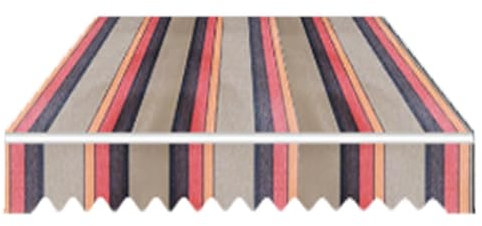 Housse de protection solaire pour extérieur, jardin, terrasse, tissu imperméable, protection UV, motif rayures café, 3 x 2 m