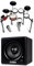 Alesis Nitro Pro y Amp - Set de Batería Electrónica con Parches de Malla Doble Zona, Bluetooth, MIDI USB, y Altavoz Monitor Compacto de 70W, Montable en Rack