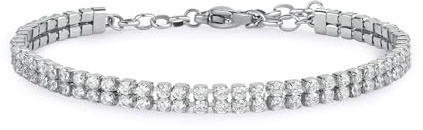 Brosway Damarmband i stål, damarmband med önskningssamling - BEI096, 185mm, Rostfritt stål, Zirkonia