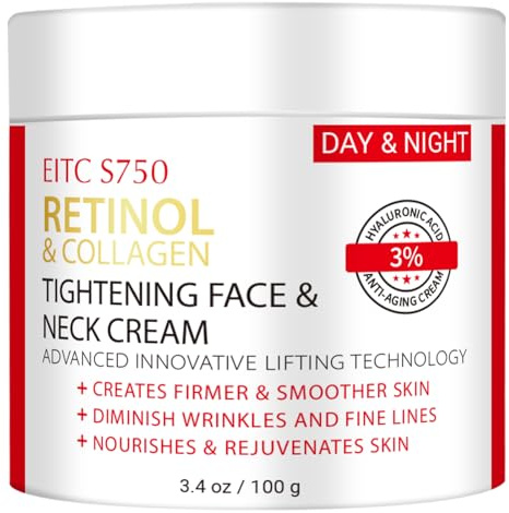 Retinol Cream for Face, Anti-Aging Neck Firming Moisturizer 3.4 fl. oz.