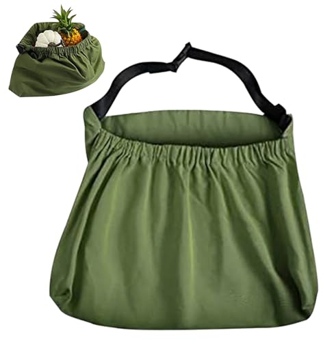 Gardening Apron, Waist Pouch Tool Belt, Adjustable Canvas Work Holster, Multi-Pocket Design, Sturdy Lightweight, Green, Black, Ideal for Electricians, Harvesting, Outdoor Tasks
