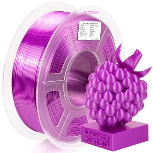 Isanmate Silk PLA Filament Shiny Mental-Like 3d Drucker Filament 1.75MM 1 kg 3D Printer Filament Dimensional Accuracy +/-0.02 mm,Purple