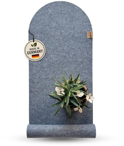 kontor28® - Premium Tischläufer Filz 100% Made in Germany aus Upcycling-PET Filz | Waschbarer Tischläufer in 150x30 cm Kratz- und hitzebeständig | Filzläufer OVAT Urbangrau für Indoor & Outdoor