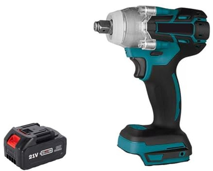 RFGTHY Llaves De Impacto Llave De Impacto Eléctrica Inalámbrica, Llave Eléctrica Sin Escobillas, Taladro Manual, Herramienta Eléctrica For Batería De 21V FáCiles De Usar(1 Big Battery)