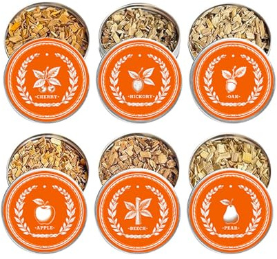 6 Pack Cocktail Smoker Wood Chips – Electronic Whiskey Smoker Accessories – Wood Refills for Whiskey Smoker Kit