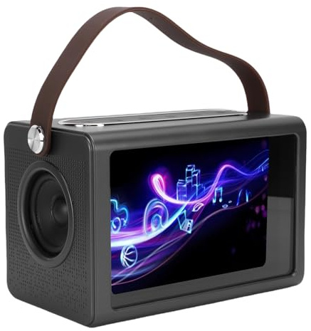 Zerodis Mini-Karaoke-Maschine, Liedtextanzeige, Stabile WiFi-Bluetooth-5.4-Karaoke-Maschine mit Zwei Kabellosen Mikrofonen für Familienfeiern
