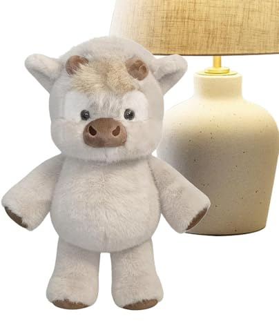 Générique Peluche Vache | 45 cm Coussin Décoratif Doux Animal en Peluche - Jeune Bovin Animal | pour Maison Chambre Salon Canapé Lit Cadeau Anniversaire Fête