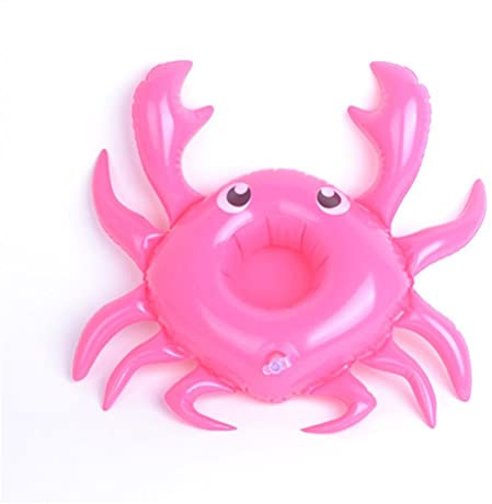 Picysa Juego de Portavasos Inflables Divertidos Portavasos Flotantes para Fiestas en la Piscina Uso en la Playa Paquete de 5 Limón Sandía Piña Labios Rojos Cangrejo PVC Ecológico