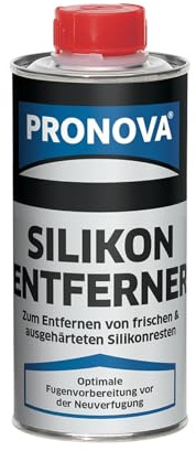 Pronova Silikonentferner für Silikonfugenentferner - Reiniger zum Entfernen von Frischen und Ausgehärteten Silikonresten - Silikonentferner flüssig - Hervorragende Materialverträglichkeit 250ml