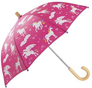 Hatley Girl's Printed Umbrella, Rainbow Unicorns, One Size