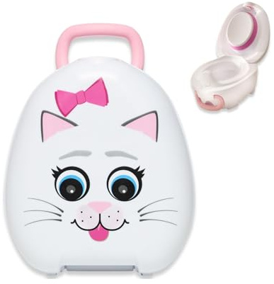 My Carry Potty - Katze Travel Töpfchen, preisgekrönter tragbarer Toilettensitz für Kleinkinder, den Kinder überall hin mitnehmen können