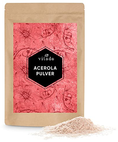 Acerola Pulver 1kg - Natürliches Vitamin C Pulver - Aus der Acerolakirsche - Laborgeprüft - Vegan