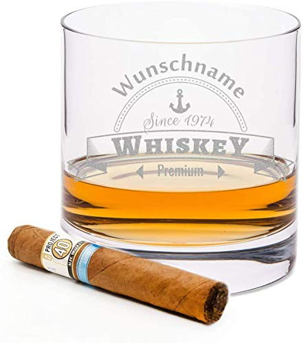 Leonardo Graviertes Whiskyglas - Heimathafen Whisky 2.0 - Personalisiert mit Name & Jahr - Originelles Maritimes Geburtstagsgeschenk Männergeschenk - Geschenk für Papa Vater zum Vatertag Geburtstag