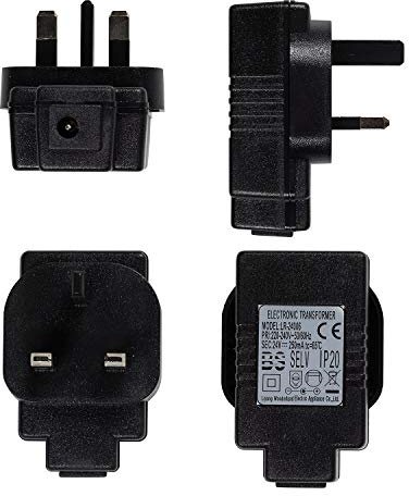 Lights4fun 24V BS Electronic Transformer 250mA Universal Jack Plug Connection