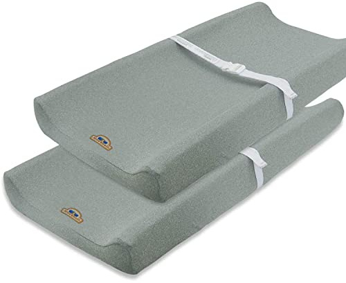 Super Soft and Stretchy Changing Pad Cover 2pk by BlueSnail (Heather Grey)