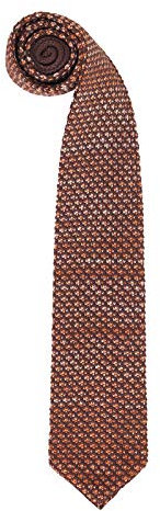 Herren 6cm Schmale Strickkrawatte Gestrickte Narrow Krawatte Retro Sporty Casual Büro Basic für Gentleman - Kariert Braun & Weiß