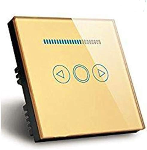 UK WiFi LED Dimmer Switch 1 Gang Smart Touch Dimmer Switch WiFi Control Crystal Glass Panel (Gold)