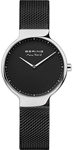 Bering Damen Quarz Uhr | Armbanduhr 31 mm Edelstahlgehäuse und Zifferblatt | Milanaisearmband | Saphierglas | 5 ATM | 15531
