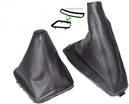 The Tuning-Shop Ltd Schaltsack Handbremsmanschette + Rahmen kompatibel mit BMW 3er E36 1991-1999 Leder