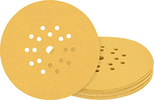 Bosch 25x EXPERT C470 Schleifblatt mit 19 Löchern (für Farbe auf Holz, Hartholz, Ø 225 mm, Körnung 60, Professional Zubehör Trockenbauschleifer)