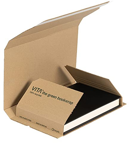 Blake VITA | embalaje de cartón para libros (31 x 25 x 7cm) | 25 unidades | 375gr | ecológico FSC | tira autoadhesiva | caja de cartón para envío de libros | packaging para libros | modelo BWM06