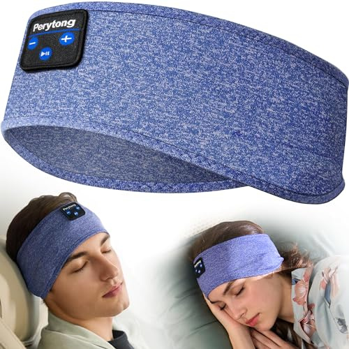 Casque de Sommeil Bluetooth Bandeau de Sommeil, Casque de Sommeil Musique Sport Casque d'écoute Bandeau, Bandeau Bluetooth Ultra-Doux pour dormeurs latéraux, Cadeaux de Sommeil pour Hommes et Femmes
