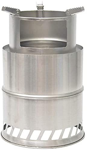 HXR Réchaud de camping pliable à charbon de bois en acier inoxydable - Réchaud à bois portable pour la cuisine en plein air - Réchaud de camping