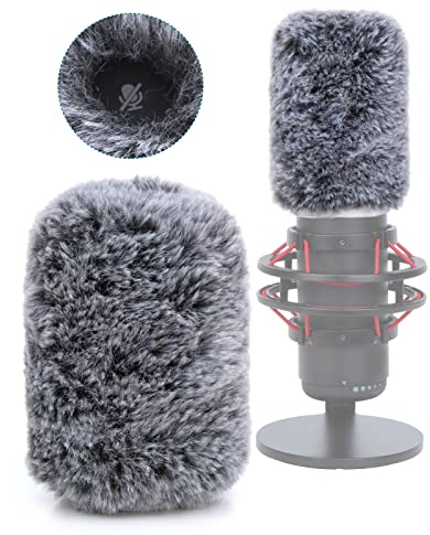YOUSHARES Microphone Bonnette, Mousse Micro，Bonnet Anti Vent en Plein air pour le Microphone USB HyperX QuadCast S