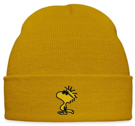 Spreadshirt Peanuts Woodstock Sonnenbrille Stick Bestickte Wintermütze