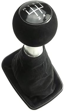 Newtown2700-parts Schaltknauf 5 Gang Schaltsack aus Mikrofaser kompatibel für VW Golf 4 Bora - Schwarz Lochgröße 12 mm
