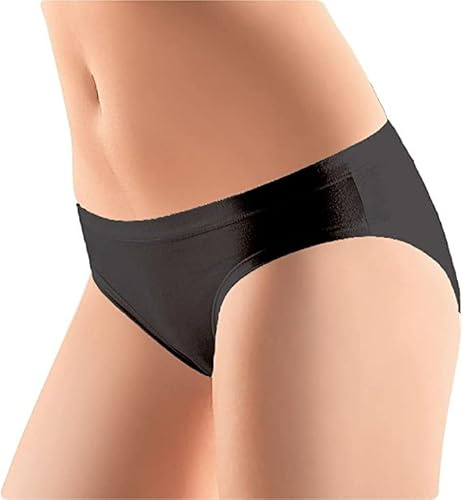Cotonella Slip Mini Donna Cotone BIELASTICO Art. 3362 CONF. 3PZ (Nuovo Modello) (3/M, Nero)