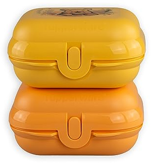 Tupperware (2 To Go Mini-Twin Größe 1 Winnie Pooh Gelb Bär + Orange Tigger (inkl. Orangenschäler)