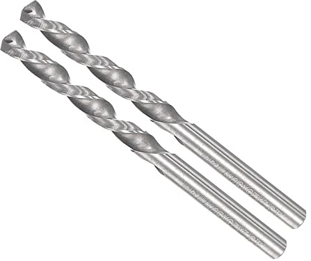 CoCud Duro Carburo Trapano Punte, 3.2mm Diametro, Sinistra Mano YG6X (C3/K10 Tungsteno Carburo Dritto Gambo Torsione Trapano Punte per Inossidabile Acciaio Lega, 2-Pezzi