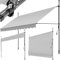 tectake® Tenda da Sole a Morsetto con Manovella, Altezza e Inclinazione Regolabile, Telo Impermeabile e Resistente ai Raggi UV, Ideale per Balcone e Terrazzo, 350x180cm - Grigio Chiaro